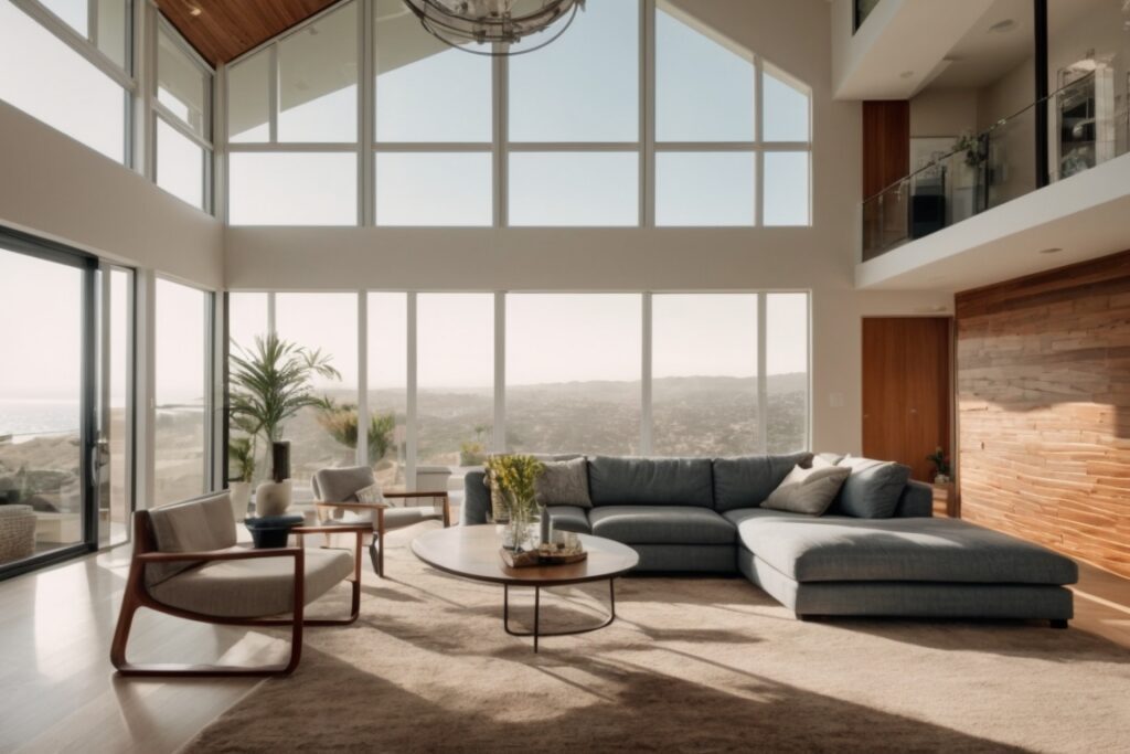 San Diego home interior with energy-efficient window film