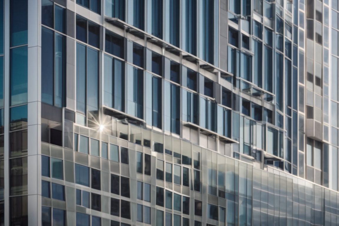 San Diego commercial building with solar control window films
