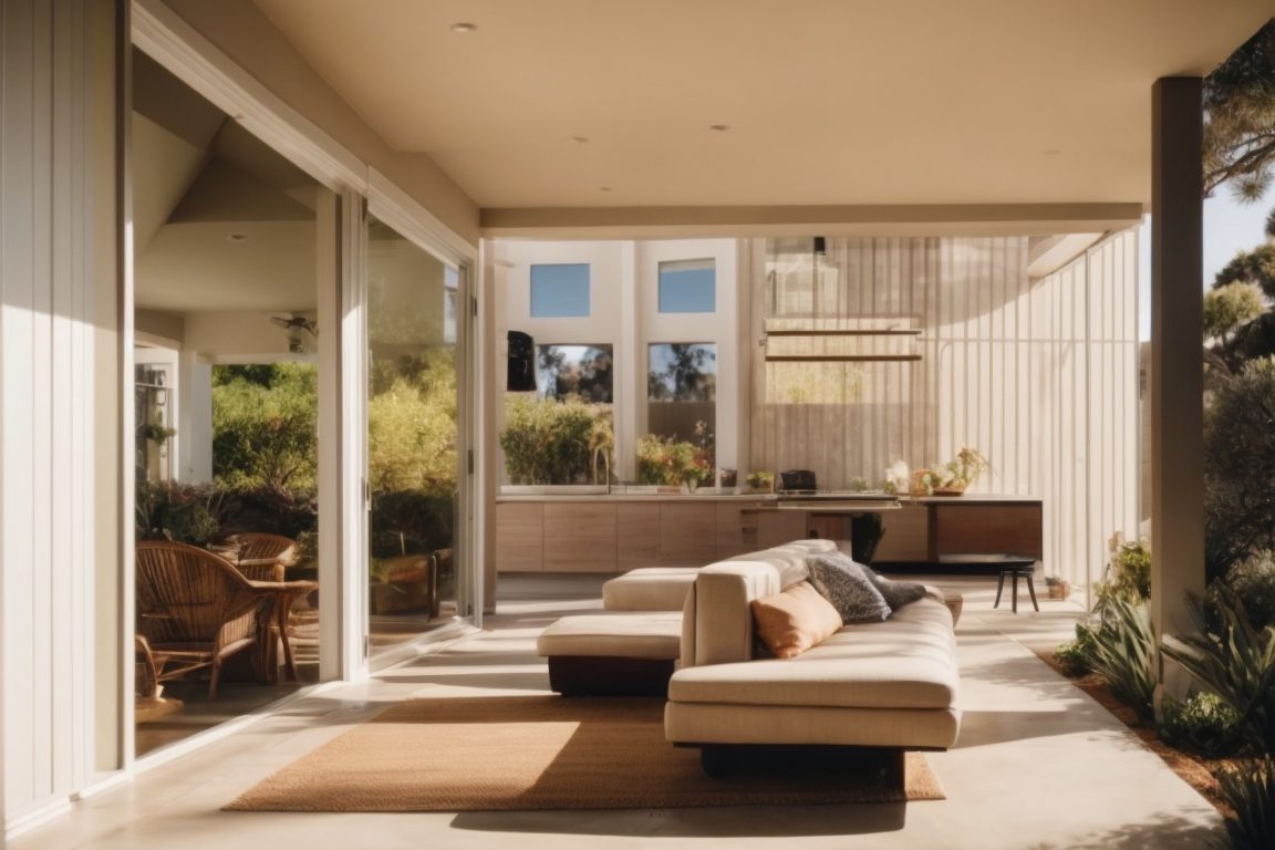 San Diego home with decorative window films enhancing light