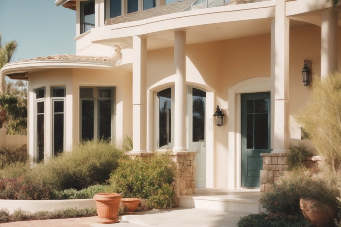 San Diego home with newly tinted windows, sunny exterior