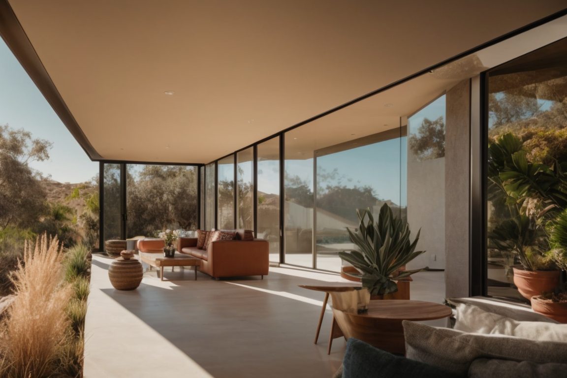 San Diego home with opaque windows for privacy enhancement