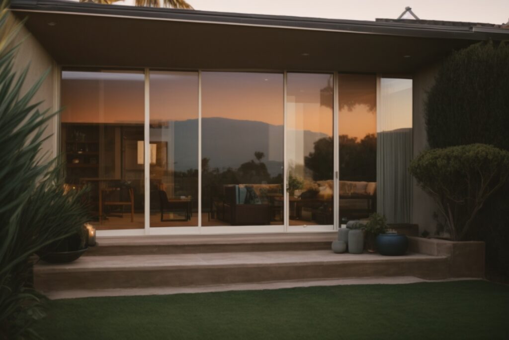 San Diego home with decorative window films, natural light streaming through